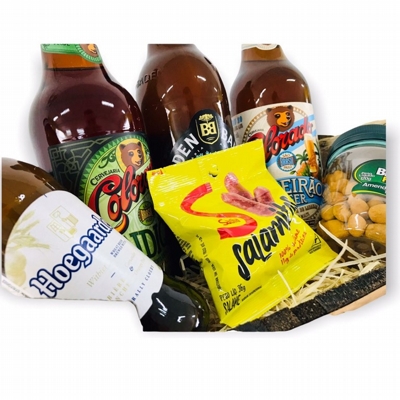 Cesta De Cerveja Mix Com Amendoim 